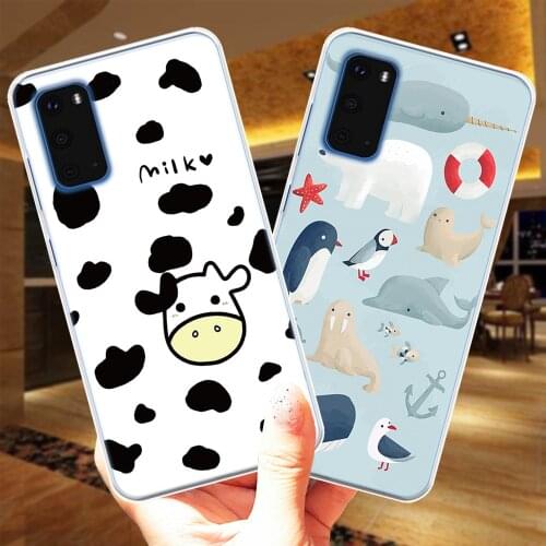 Cute Cartoon Rabbit Cat Panda Duck Silicone Case Cover For Samsung S20 Plus Ultra S8 S9 S10 Plus S10E Note 20 Ultra 10 Pro 9