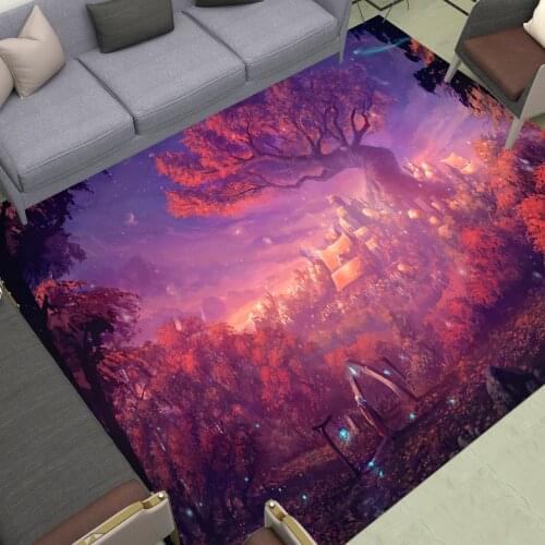 Buddha Sculpture Sofa Area Rugs Living Room Bedroom Bathroom Decor Carpet Print Bright Moon on The Sea Mat