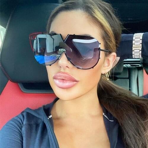 2021 Fashion Pilot Sunglasses Women Summer Metal Oversized Luxury Mens Sun Glasses Mirror Vintage V Letter Ladies Shades UV400