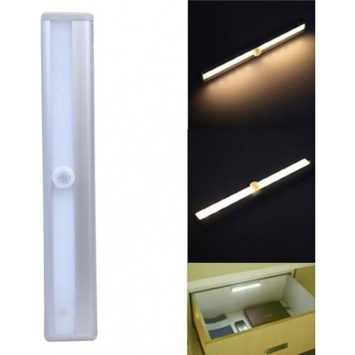 AAA Battery Powered LED Human Body Infrared Sensor Lamp Bedroom Corridor Night Light Convenient Lamp Use Wardrobe Cabinet