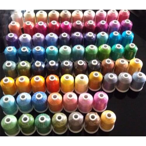 Machine embroidery sewing thread 1000m/cone 61 colors /box 100% polyester embroidery thread