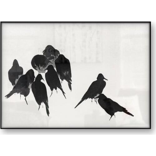 Japanese Crows Seitei Kacho Gafu Wantanabe Seitei Vintage Japanese Art Poster Black Bird Wall Art Asian Dark Home Decor Gift