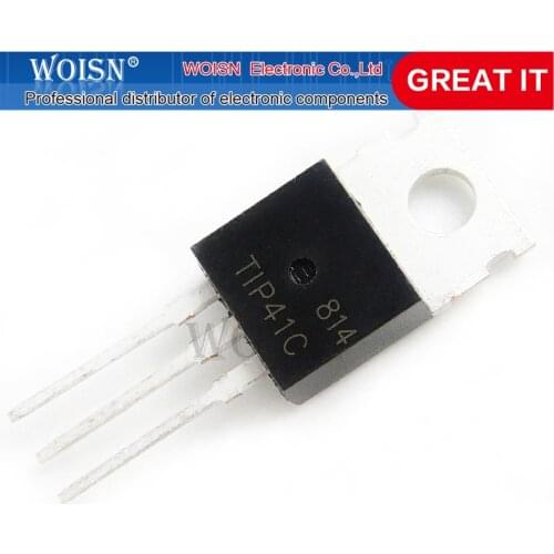 10PCS TIP41C TIP41 6A / 100V MOSFET transistor Darlington bipolar transistor original Product In Stock