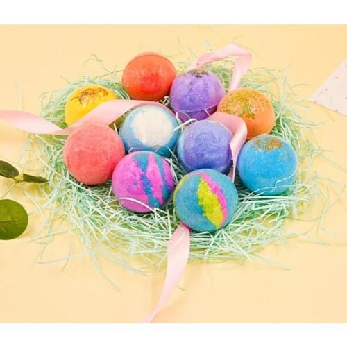 12Pcs/Set Skin Shower Bomb Bath Bomb Moisturizing Smoothing Skin Soft Shower Salt Aromatherapy Bubble Bath Ball for Bathroom