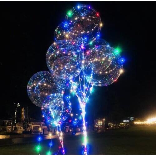 20inch 36 Inch Luminous Led Balloon Transparent Round Bubble Decoration Birthday Party Wedding Decor LED Balloons Christmas Gift