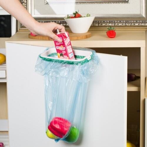 2020 Solid Hanging Kitchen Cabinet Cupboard Door Back Stand Trash Rack Style Storage Garbage Bags