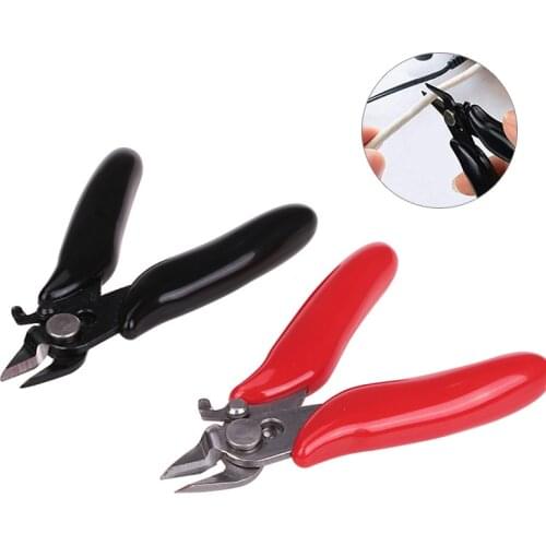 3.5 Inch Diagonal Pliers Mini Cable Wire Cutters Small Soft Cutting Crimper Pliers Wires Insulating Rubber Handle Model Pliers