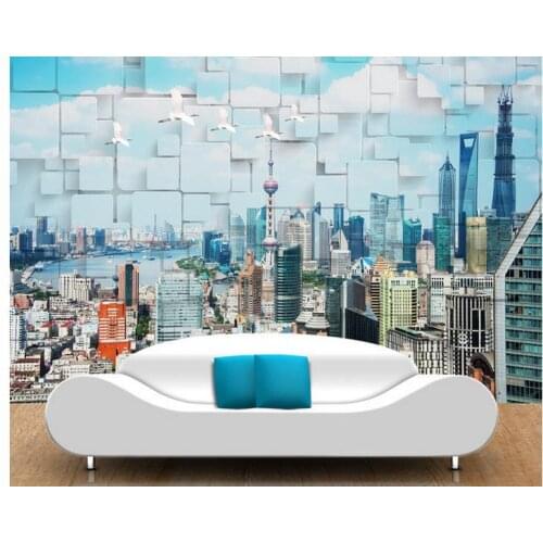 3D photo wallpaper 3d wall murals wallpaper Only beautiful city 3 d TV setting wall picture 3d wallpaper living room