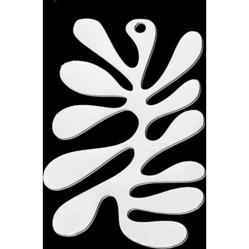 5pcs/lot 100% Stainless Steel Leaf Plant DIY Earring Pendant Charm Wholesale Custom Charms Factory Prices