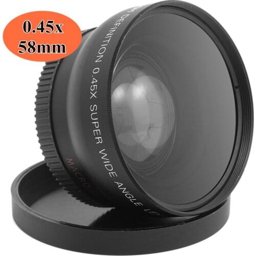 58MM 0.45x Wide Angle with Macro Lens Wide-Angle Lente for Canon Nikon EOS 350D/ 400D/ 450D/ 500D/ 1000D/ 550D/ 600D/ 1100D