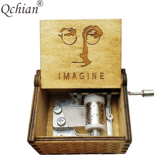 Antique Carved Wooden Imagine 18 Music Box Hand Musical Box Carved Wood Musical Holiday Gifts For Friends