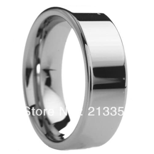 FREE SHIPPING!USA WHOLESALES CHEAP PRICE BRAZIL RUSSIA CANADA UK HOT SELLING 8MM PIPED SHINY BRIDAL MENS TUNGSTEN WEDDING RING