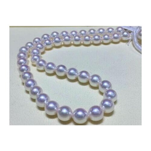 Noble jewelry gorgeous 11-13mm south sea round white pearl necklace
