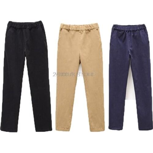 Kids Wedding Party Trousers 100% Cotton Trousers For Boys Formal School Performance Suit Pants Brand Menino Sports Pants 4-16Y