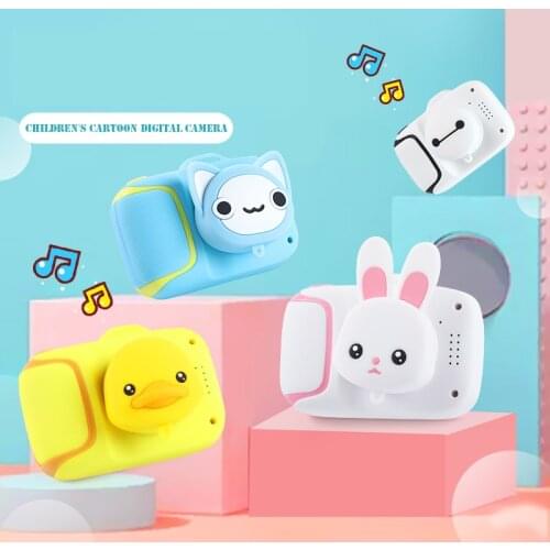 Baby Mini Digital Camera Kids Toys 2 Inch HD Display Screen Cartoon Cat Animal Portable Video Photography Cute Gift For Children
