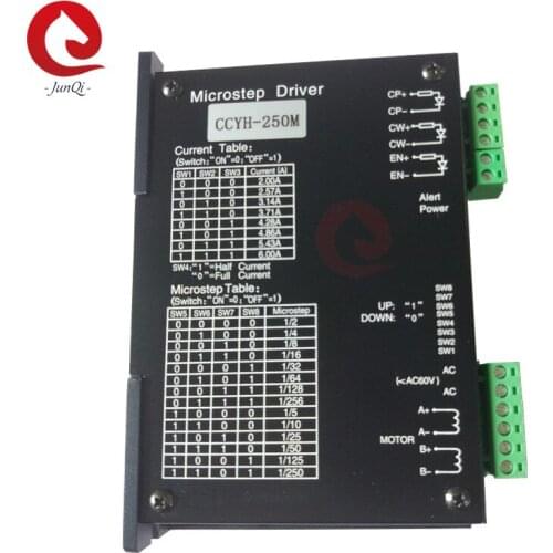 Stepper Motor Driver CCHY-250M 2/4Phase 6A For 57mm 86mm Stepper motor NEMA 23 NEMA 42 Stepper Motor Controller,Voltage 30-60VAC