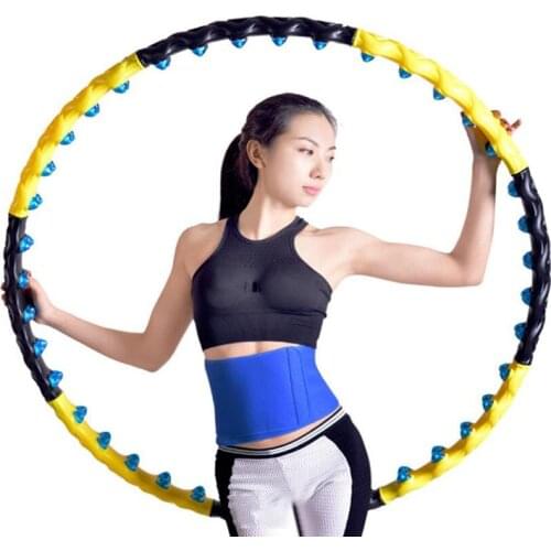 Double Layer Magnet Hoola Hoop Exercise Equipment Removable Sport Hoops 8 Sections Fitness Hoop Massage Workout Lose Weight
