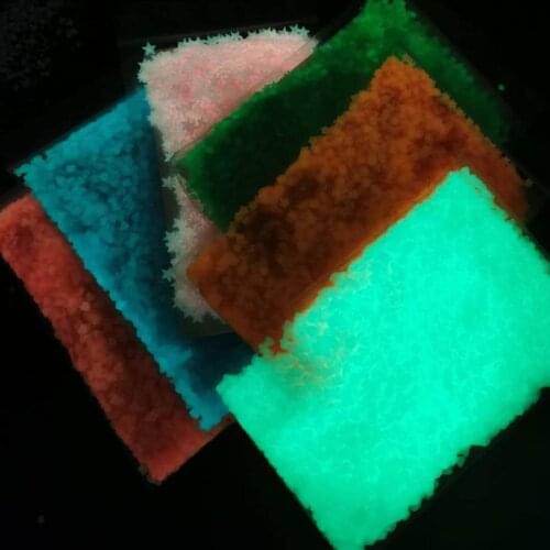 100g Fluorescent Neon Luminous Nail Glitter Powder Glow In Dark Noctilucent Pigment Dust Flowers Star Sequin Nail Art Decoration