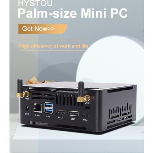 Hot Sale 10Th Gen Intel Core i7 10510U Mini PC Desktop Computer Windows 10 Pro Hystou 2020 New Design Big Off