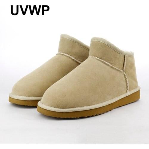 Hot Sale New Style High Quality Natural Fur Warm Snow Boots 100% Wool Winter Boots Women Ankle Boots Genuine Leather Women Shoes