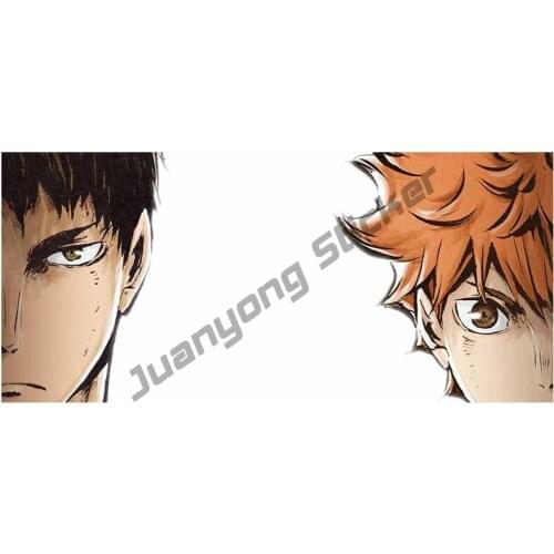 Haikyuu Hinata Shoyo Kageyama Tobio Car Stickers for Bumper Guitar Truck Anime Decal Scratch-Proof Car Assessoires PVC13x6cm