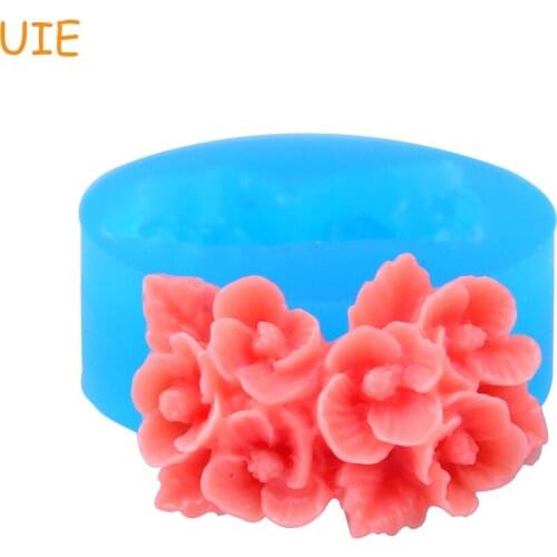 HYL024U 24.4mm Flower Silicone Push Mold - Jewelry Making Sugarcraft, Cake Decoration, Fondant, Cabochon Candy, Resin, Gum Paste