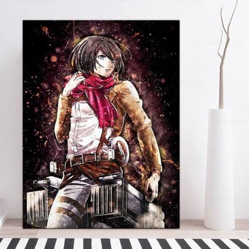 Attack on Titan Eren Jaeger Canvas Painting Home Decor Wall Art Pictures Bedroom Shingeki no Kyojin Decoration Prints Poster