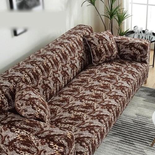 Classic Leopard Stretch Elastic Sofa Cover L Shape Slipcover Couch Covers for Living Room Home Decor 1/2/3/4 Seater