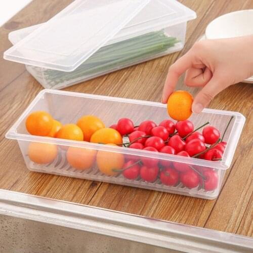 Refrigerator Food Storage Box Home Stackable Kitchen Organizer Fresh Box With Cover Dumplings Vegetable Holder Fresh-keeping Box