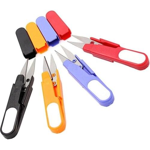 U model STYLE Sewing Trimming Scissors Nipper Embroidery Thrum Yarn Fishing Thread Cutter Mini Tool Hot Selling Scissor 4color