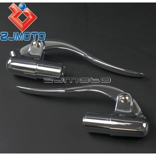 Motorcycle Inverted Bar End Control Lever For Harley Cafe Racer Chopper Bobber Custom 1" Handlebar Control Levers Brake & Clutch