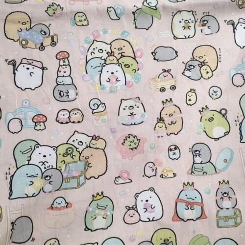 Cartoon Japanese Animation Sumikko 100% Cotton Fabric for Patchwork Hometextile Backpacks Slipcover Cushion Cover DIY Material