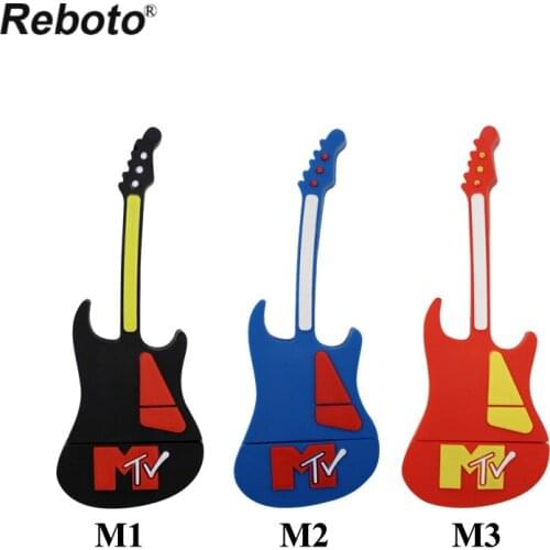 Cartoon usb flash drive Musical instrument colorful guitar usb pendrive 64GB USB flash drive pen drive 4GB 8GB 16GB 32GB U disk