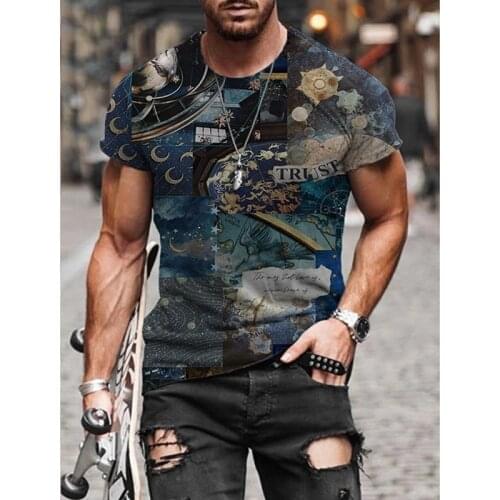 OGKB Mens T Shirt 3D Printed Street Style Funny Short Sleeve T-shirt Summer Harajuku Casual Streetwear Tops Hip Hop Wholesale