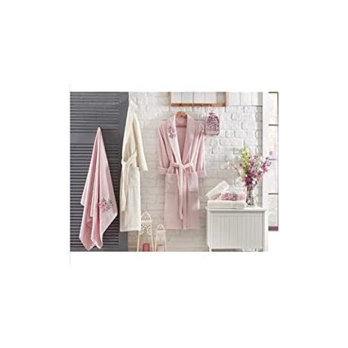 Kristal Family Bathrobe Set Bamboo Emma Powder Cream