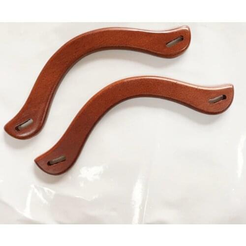 One Pair ( 2 PCS ) 18CM Wood Bag Handle Small Half Curve Handle Manual Bag Diy Parts Handmade Frame Craft Wood Items
