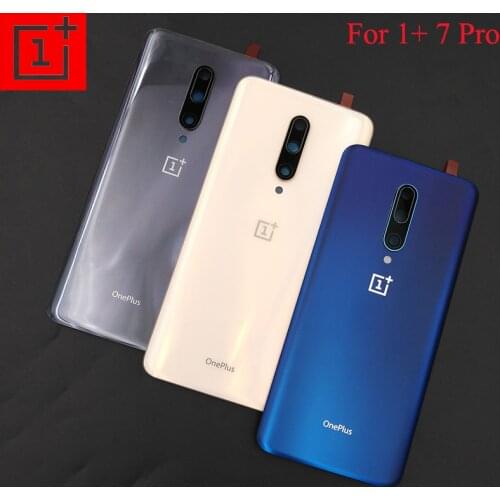 Original Oneplus 7 Pro Back Housing Cover Rear Panel Door Battery Case Repair Replacement Parts For One Plus 1+ 7Pro&Camera Lens