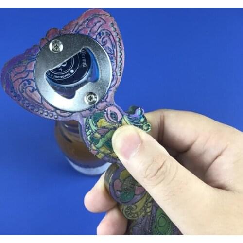 Bottle Opener Epoxy Resin Mold Beer Opener Corkscrew Silicone Mould Crafts Jewelry Keychain Making Tools