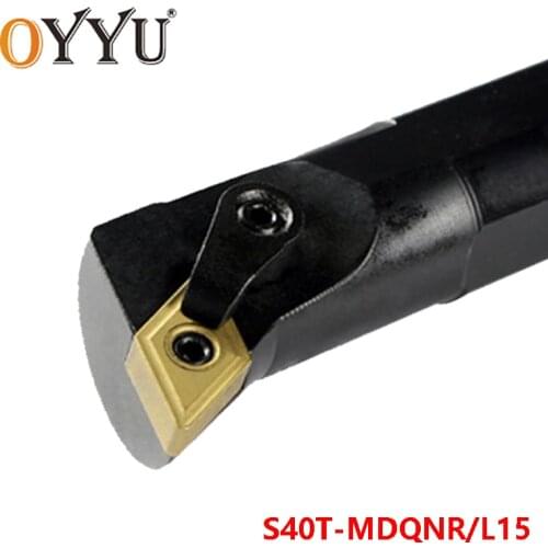 OYYU S40T-MDQNR15 S40T-MDQNL15 Boring Bar Turning Tool Shank use Carbide Inserts DNMG15 Internal Lathe Tools Cutting Holder