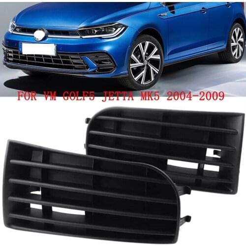 A Pair Car Front Bumper Lower Left Right Fog Light Lamp Cover Grille For VM Golf5 JETTA MK5 2004-2009 Car Mesh Grills Styling