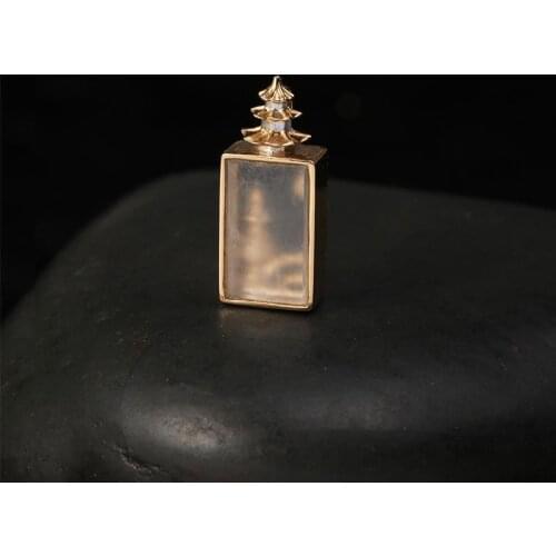 [Misty Rain in Southern] Manakeng Glass Type Natural Hetian Jade Emerald Pendant 925 Silver Plated Stylish Pendant