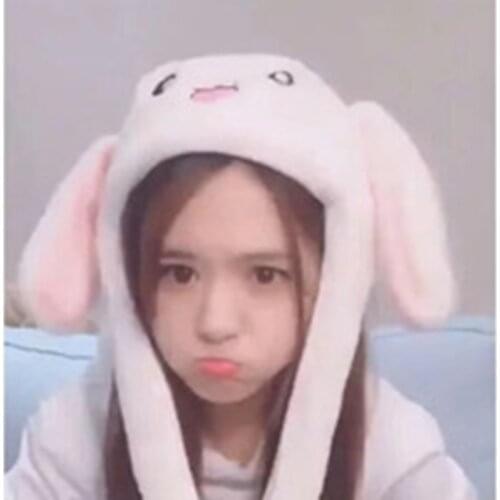 Rabbit Hat Moving Ears Cute Cartoon Toy Hat Kawaii Funny Hat Birthday Gift Bunny Plush Cap Winter Hat For Kids Adult Girlfriend