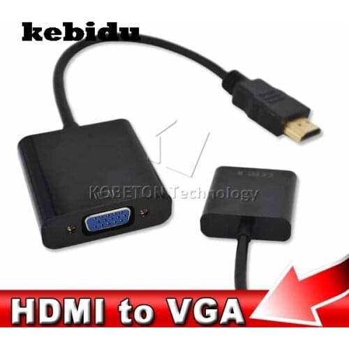 HDMI-compatible Male to VGA Female Cable Adapter Converter Built-in Chipset Up to 1080P Convert for HDTV Laptop Projector Device