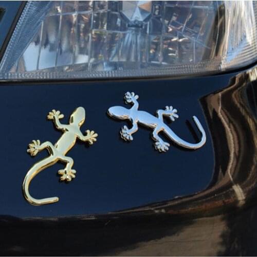 Car styling 3D Metal Gecko Lizard Sticker For kia ceed rio 3 4 soul sk3 sportage chrysler 300c hyundai ix35 ix25 solaris creta