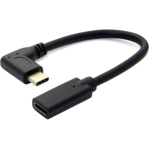 90 Degree USB-C USB 3.1 Type C Male to Female Extension Cable for Samsung S8 Nintendo Switch OnePlus 2 3 HTC 10 LG G6 G5 Xiaomi