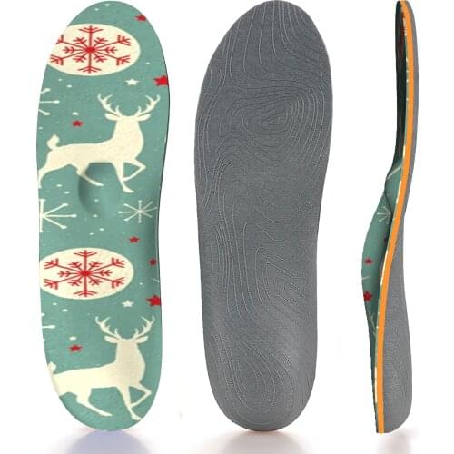 Fawn Comfortable Insoles Plantar Fasciitis Arch Support Orthotic Insoles Relieve Flat Feet Heel Pain and Shock Absorption