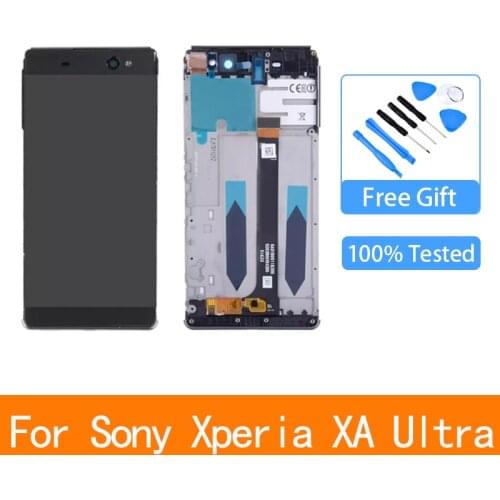 Original Display For SONY Xperia C6 XA Ultra F3215 F3211 F3212 LCD Display Touch Screen Digitizer Replacement Parts with Frame