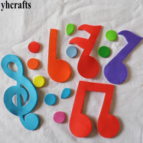 1bag/LOT,Music note foam stickers Baby room decoration Early learning educational toys Kindergarten craft diy toy OEM wholesale