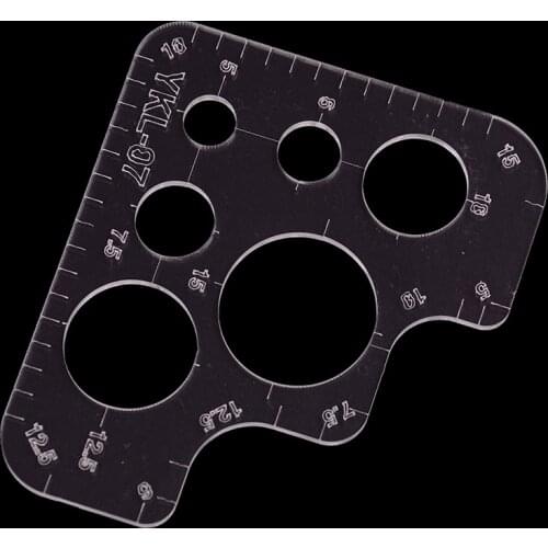 1PCS DIY R Rules Acrylic Template Handmade Leather Tools Rounded Corners Full Size