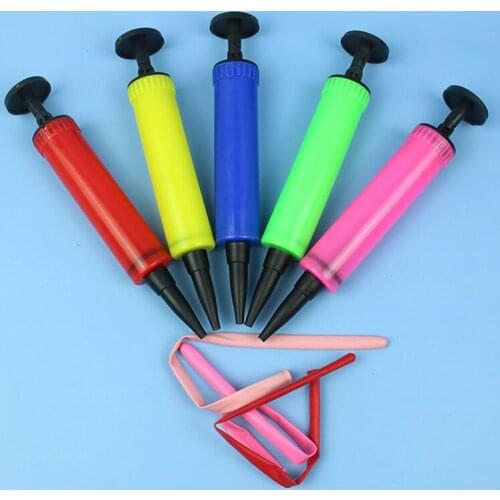 1pcs Inflator Balloon Pump Balls Pump Mini Plastic Portable Useful Hand Held Ball Party Balloon Inflator Air Pump Foil Balloon